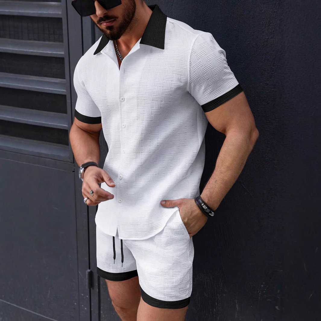 Matching Sets Trend Men Suit   - Short Linen Drawstring 리뷰 및 가격