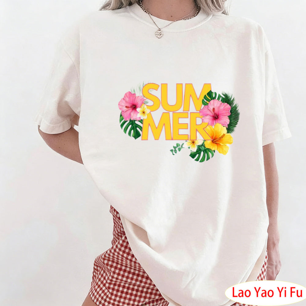 Summer Tropical Floral T-Shirt - Resort Shirt Floral 리뷰 및 가격