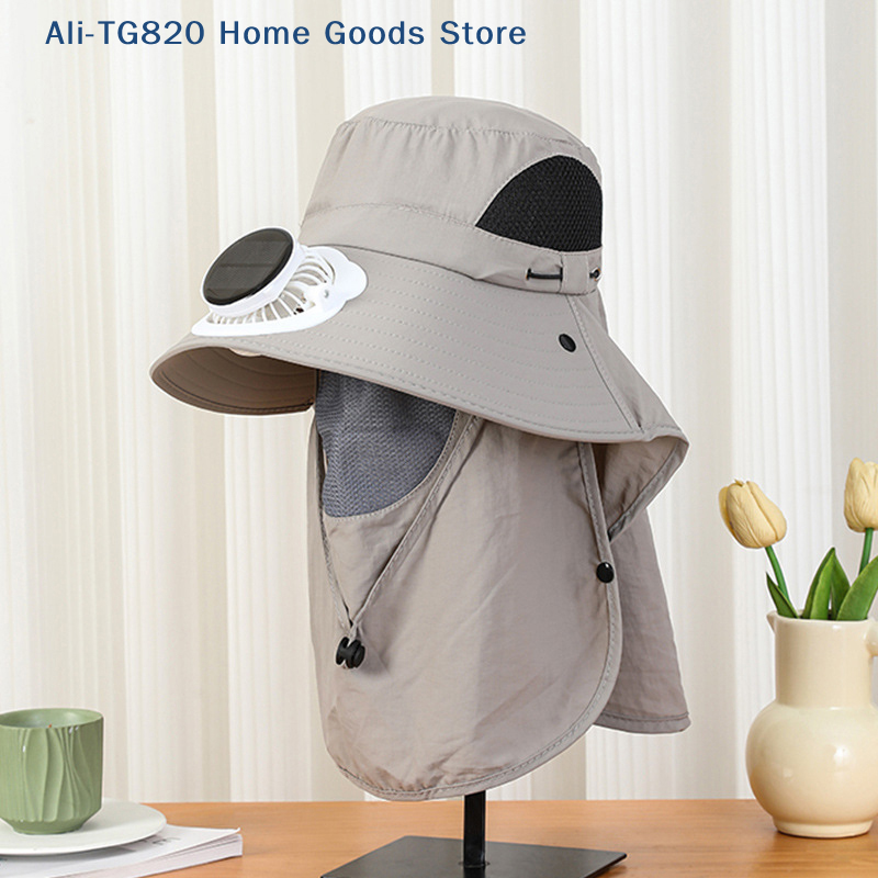 [TG820]Men Fan Hat With Solar  - Bucket Hat Straw 리뷰 및 가격