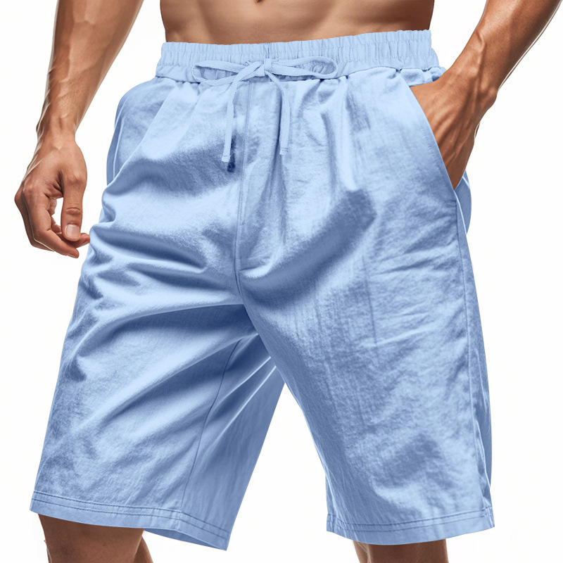 2026 New Men Cotton Linen Beac - Short Linen Drawstring 리뷰 및 가격