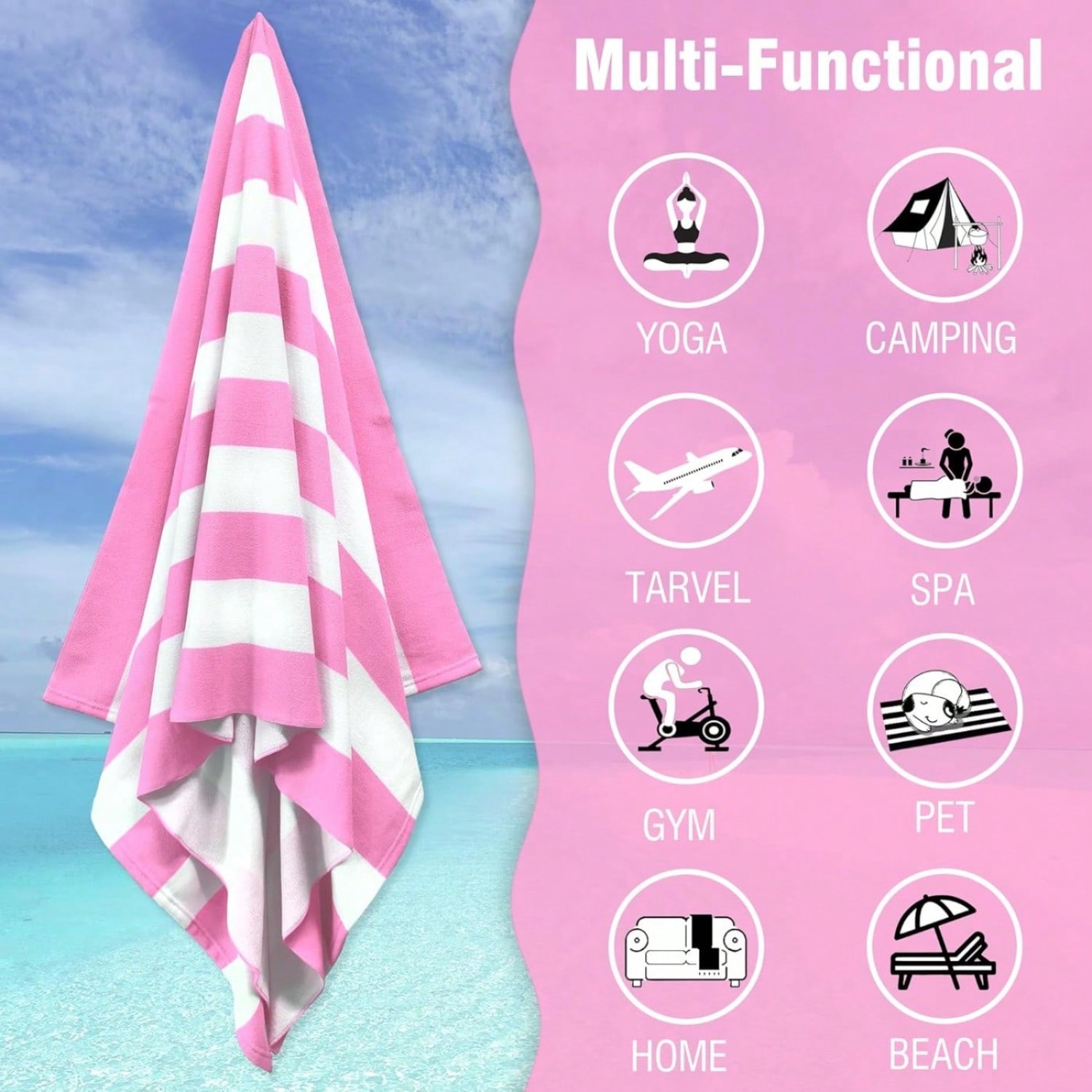 1 PC Large Oversized Beach Tow - Beach Towel Large 리뷰 및 가격