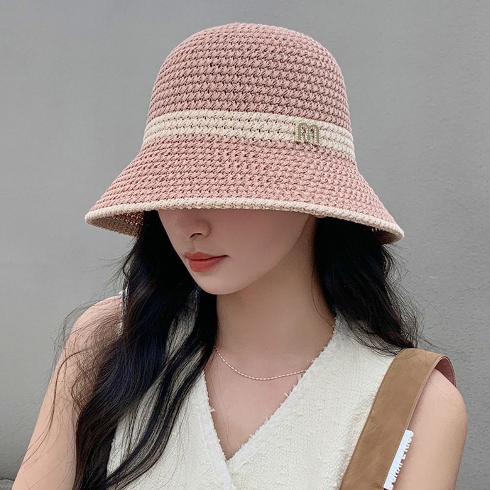 Fashion Elegant Bow Fisherman  - Bucket Hat Straw 리뷰 및 가격