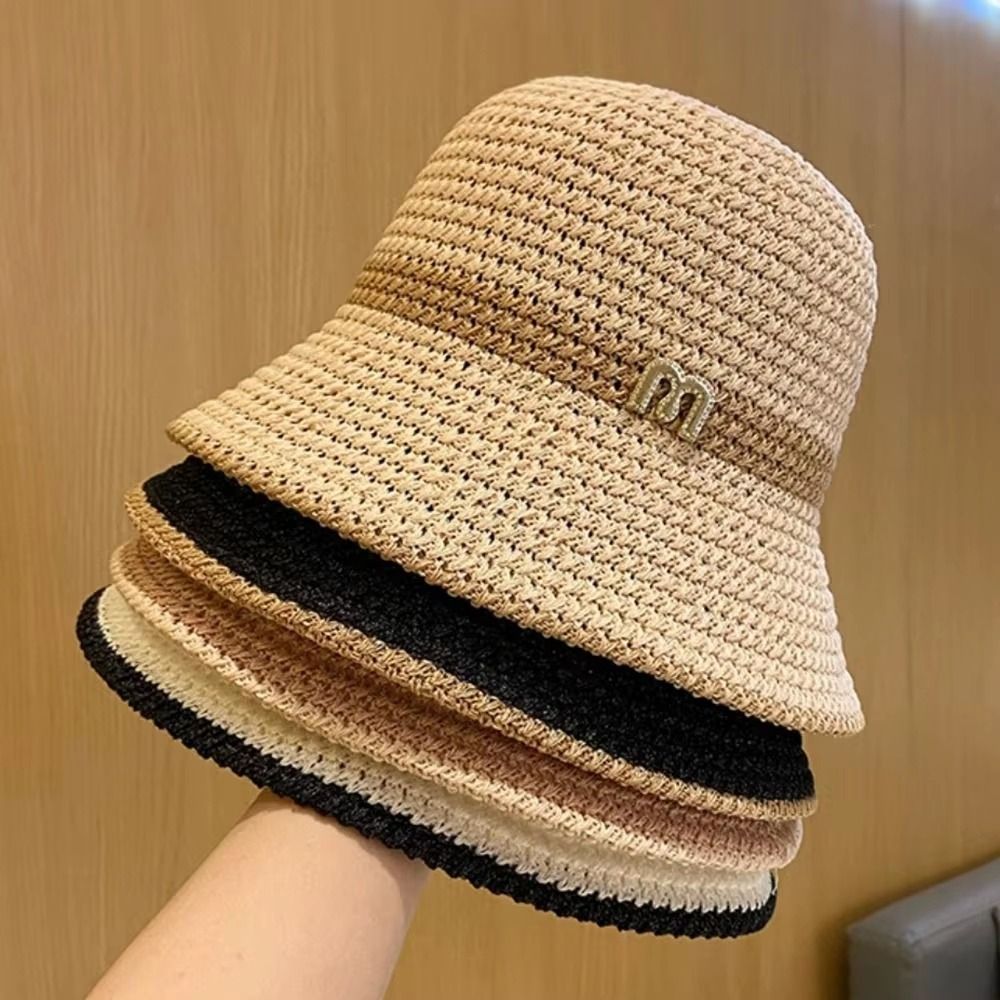 Fashion Elegant Bow Fisherman  - Bucket Hat Straw 리뷰 및 가격