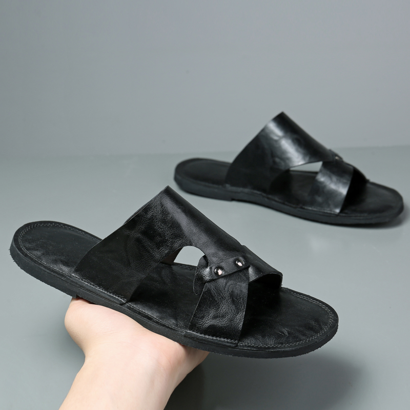 Handmade Leather Slippers Men  - Flip Flop Leather Men 리뷰 및 가격