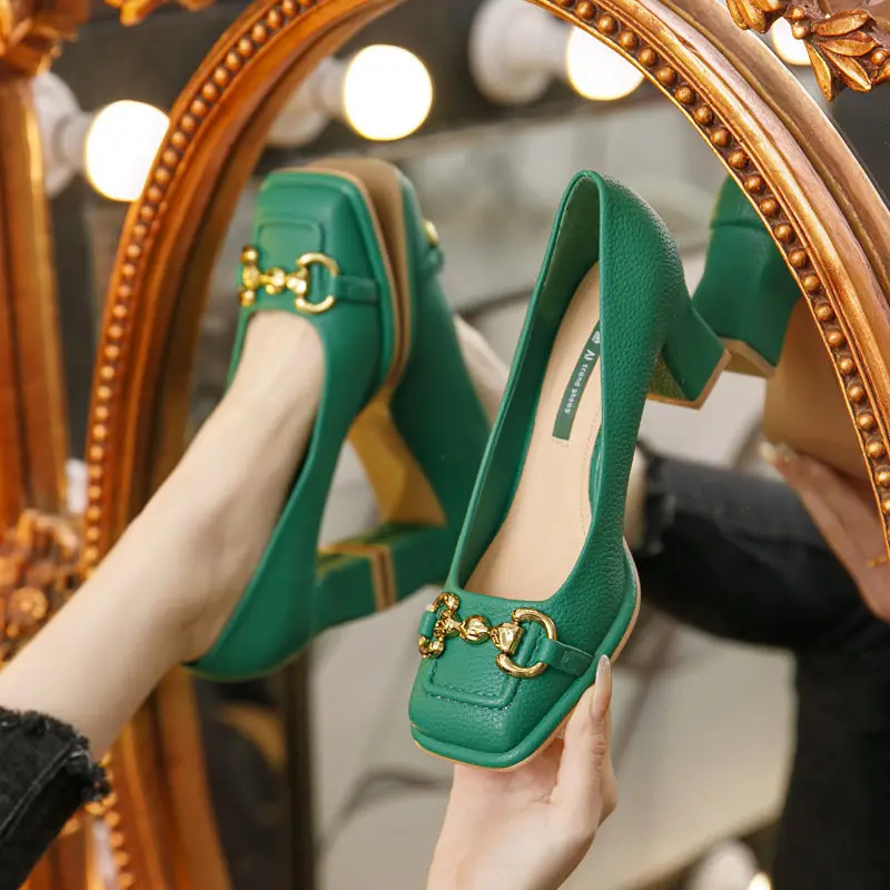 2026 New Retro Square Head Hig - Casual Sandal Leather 리뷰 및 가격