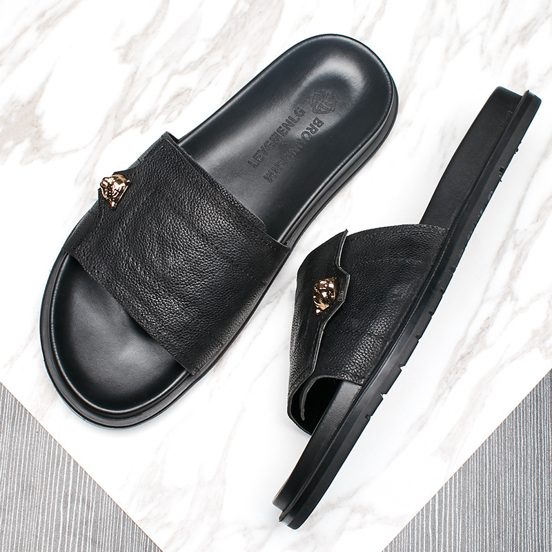 2025 New Genuine Leather Slipp - Flip Flop Leather Men 리뷰 및 가격