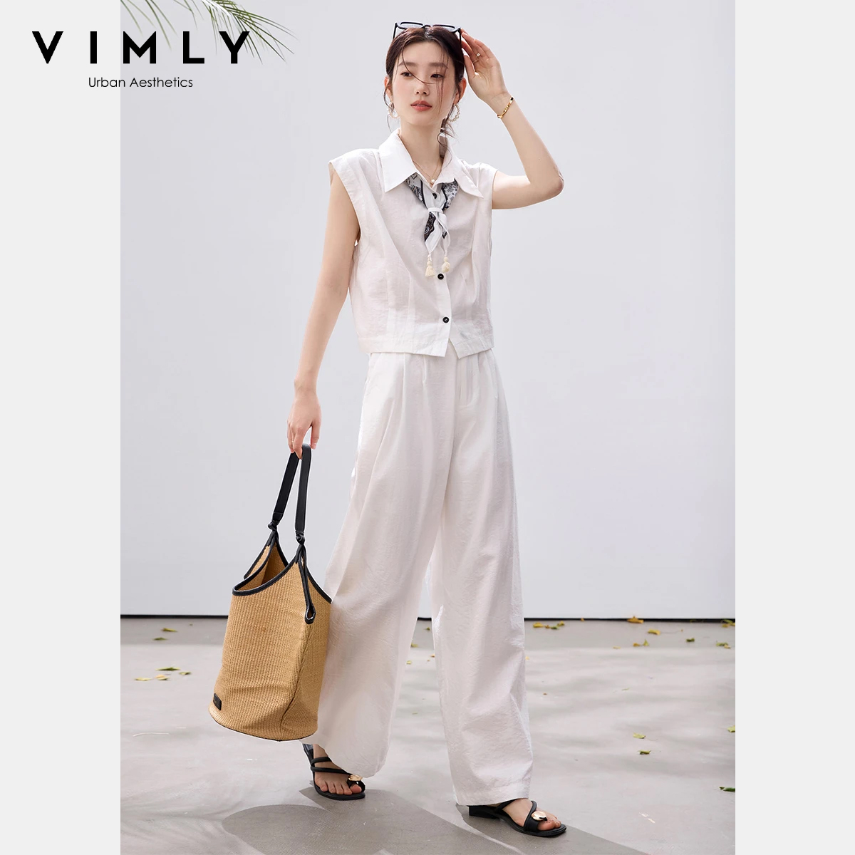 VIMLY Women's Casual Office Tw - Shirt Camp Collar 리뷰 및 가격