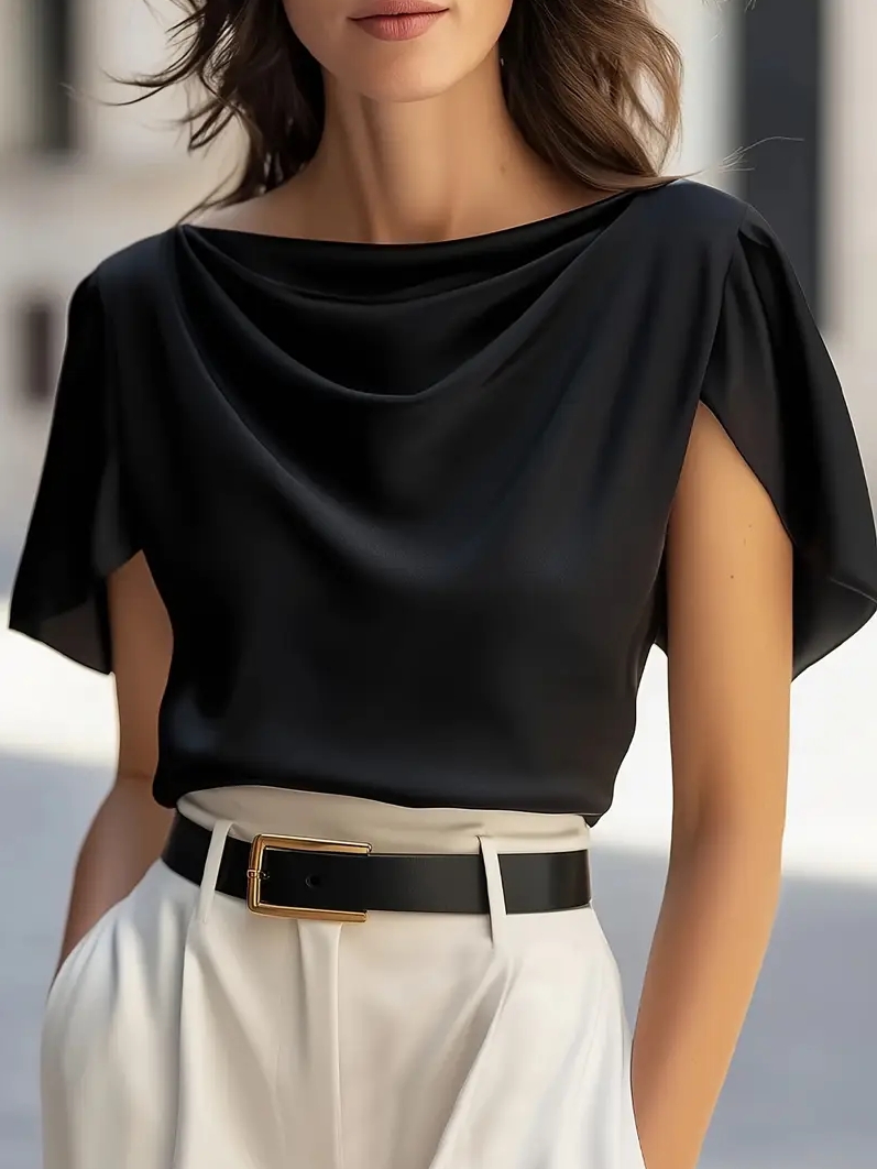 Elegant Draped Collar Butterfl - Shirt Camp Collar 리뷰 및 가격