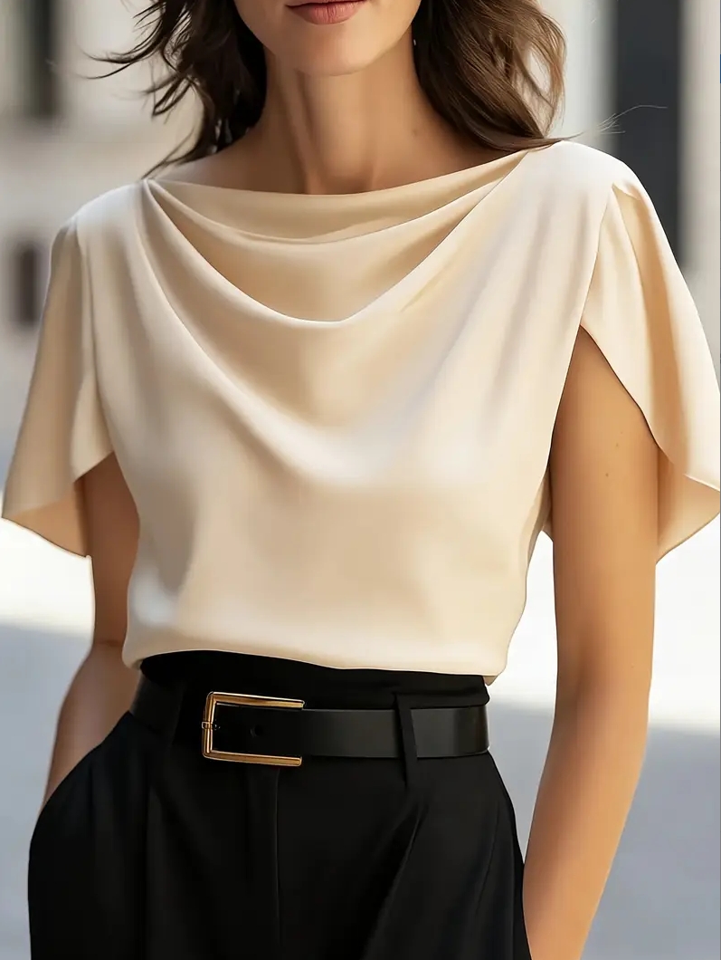 Elegant Draped Collar Butterfl - Shirt Camp Collar 리뷰 및 가격