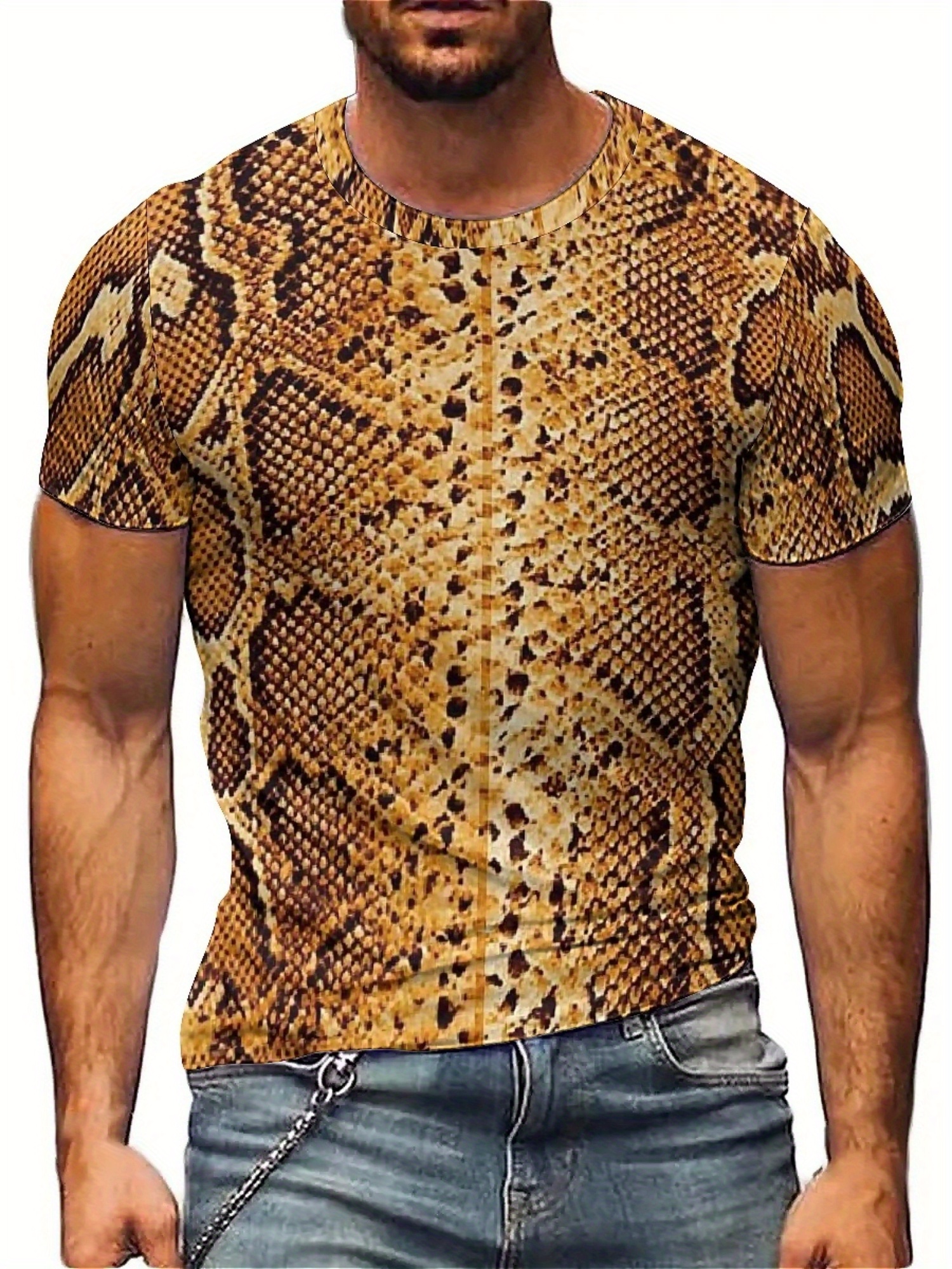 Men'S 3D Print Snake Graphic T - Tee Graphic Print 리뷰 및 가격