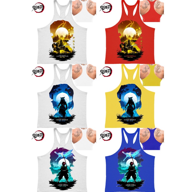 (Demon Slayer) GYM Mens Tank T - Tank Top Muscle 리뷰 및 가격