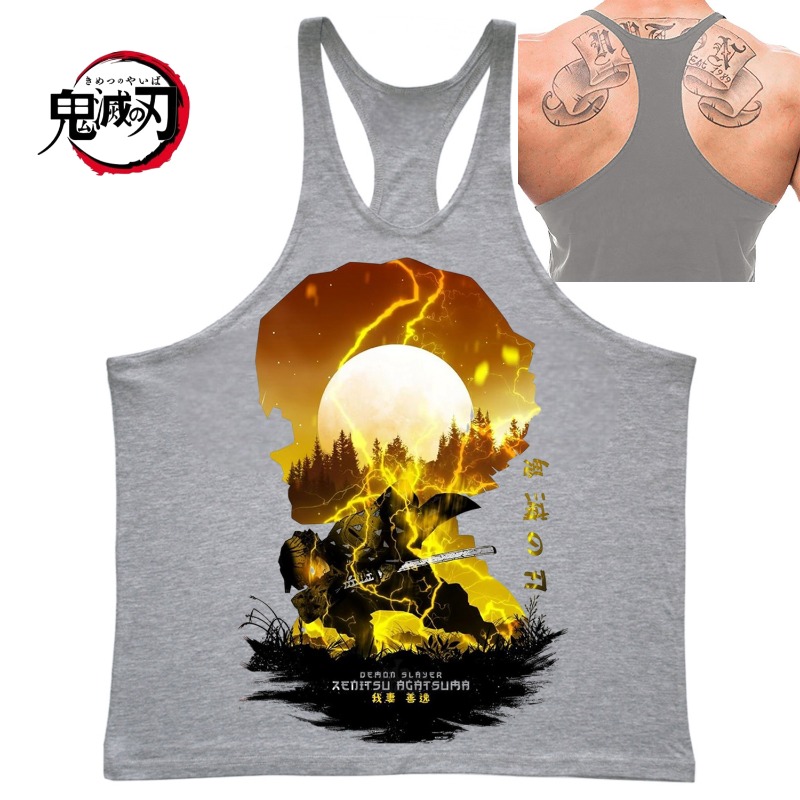 (Demon Slayer) GYM Mens Tank T - Tank Top Muscle 리뷰 및 가격