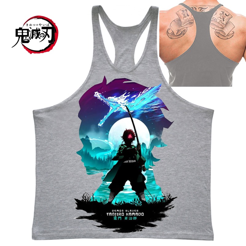 (Demon Slayer) GYM Mens Tank T - Tank Top Muscle 리뷰 및 가격