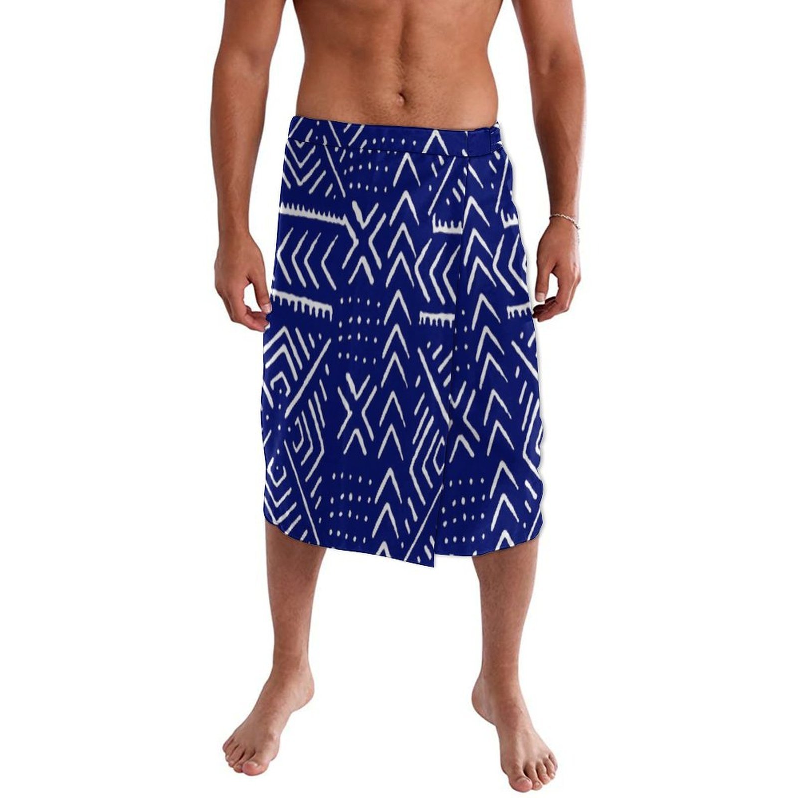 Blue Floral Polynesian Beach W - Sarong Men Wrap 리뷰 및 가격