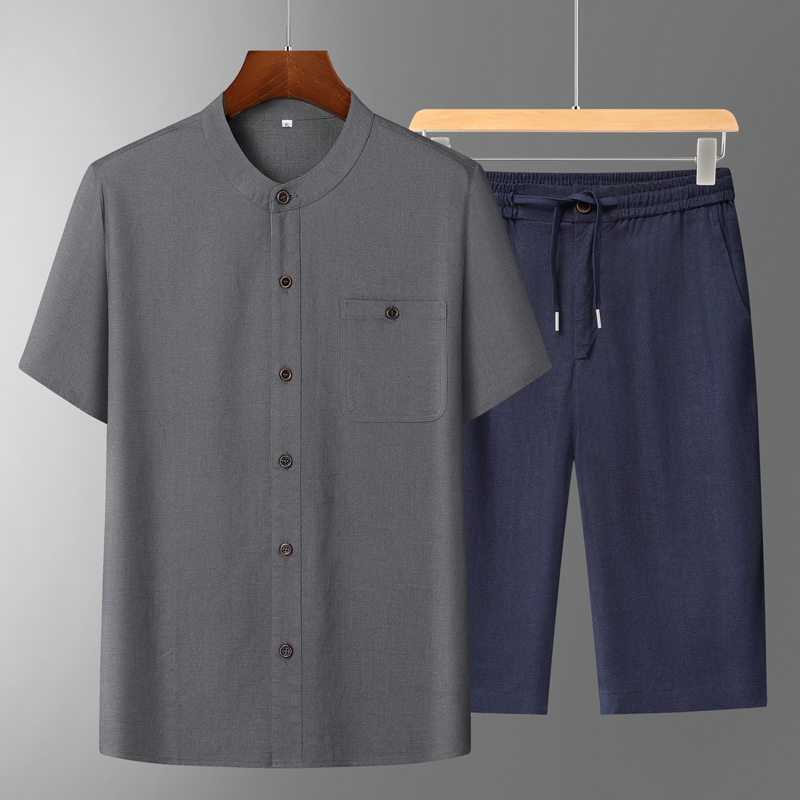 Men's Cotton Linen Tang Suit S - Short Linen Drawstring 리뷰 및 가격