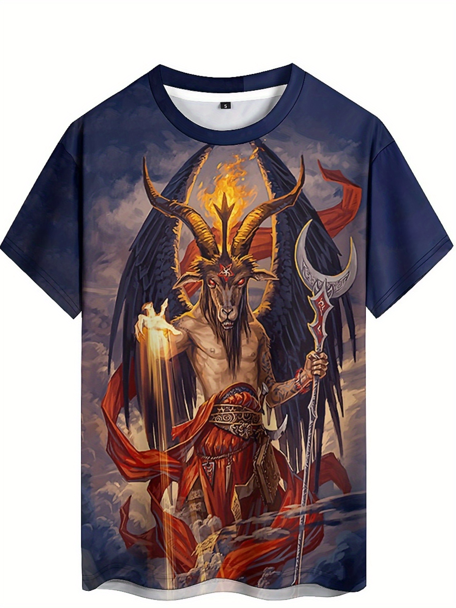 Men's 3D Demon Print T-Shirt | - Tee Graphic Print 리뷰 및 가격