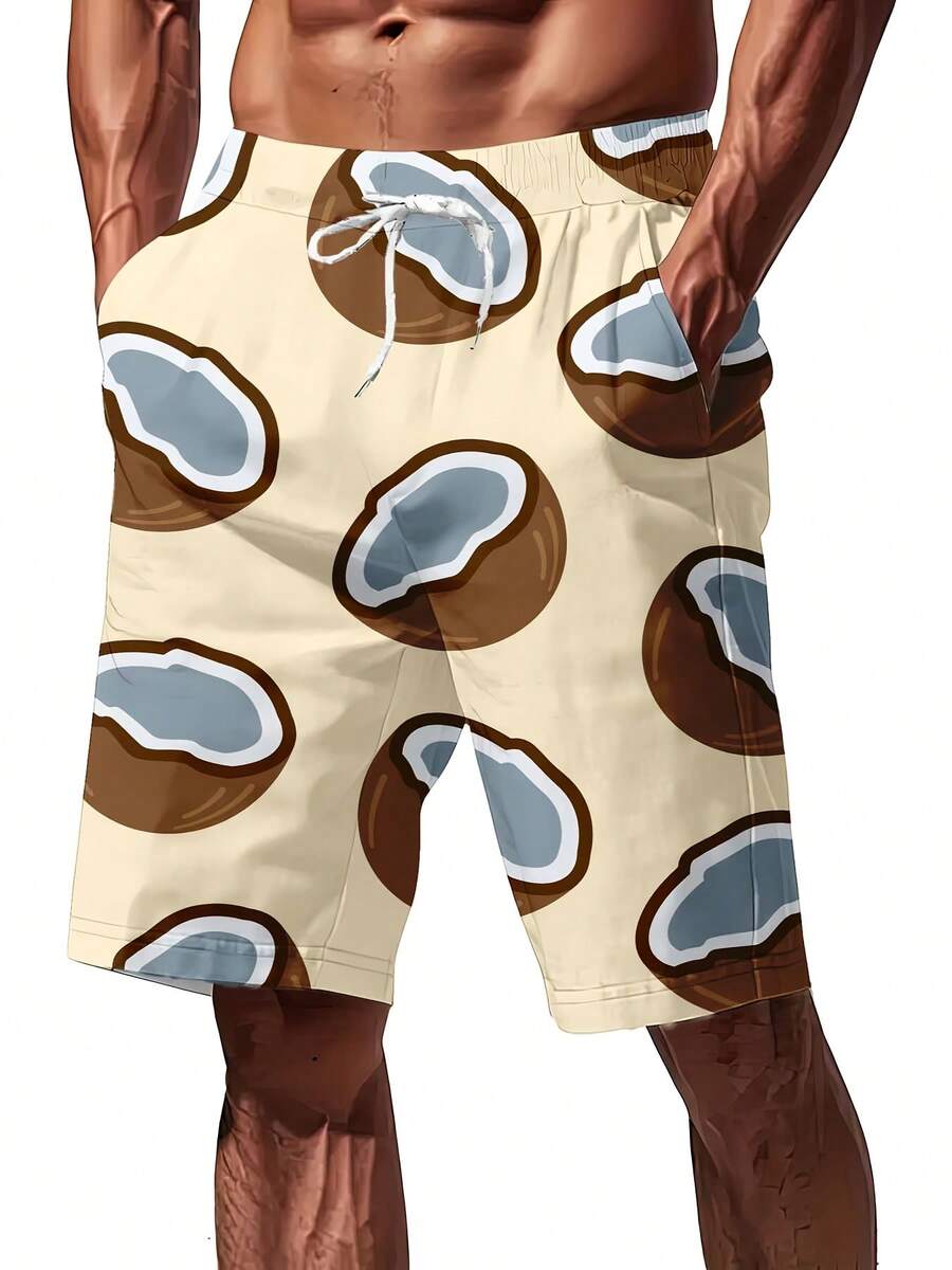 Mens Coconut Print Swim Trunks - Swim Trunk Quick Dry 리뷰 및 가격