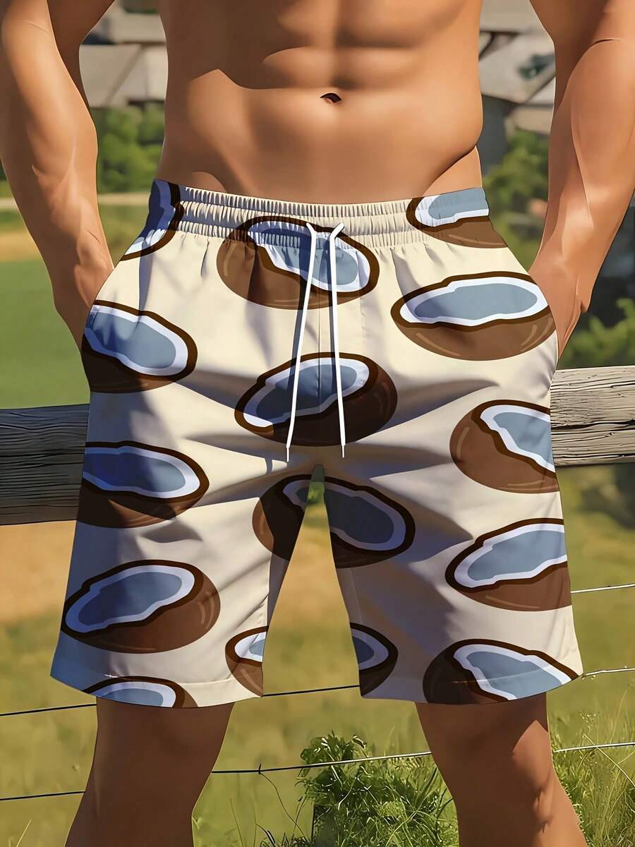 Mens Coconut Print Swim Trunks - Swim Trunk Quick Dry 리뷰 및 가격