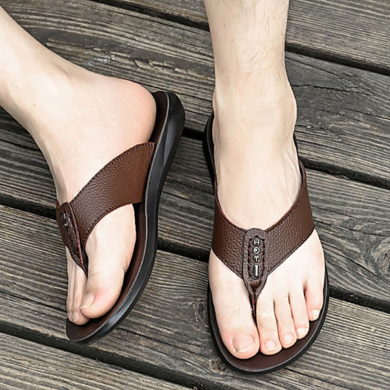 Hot Sale Men's Flip Flops High - Flip Flop Leather Men 리뷰 및 가격