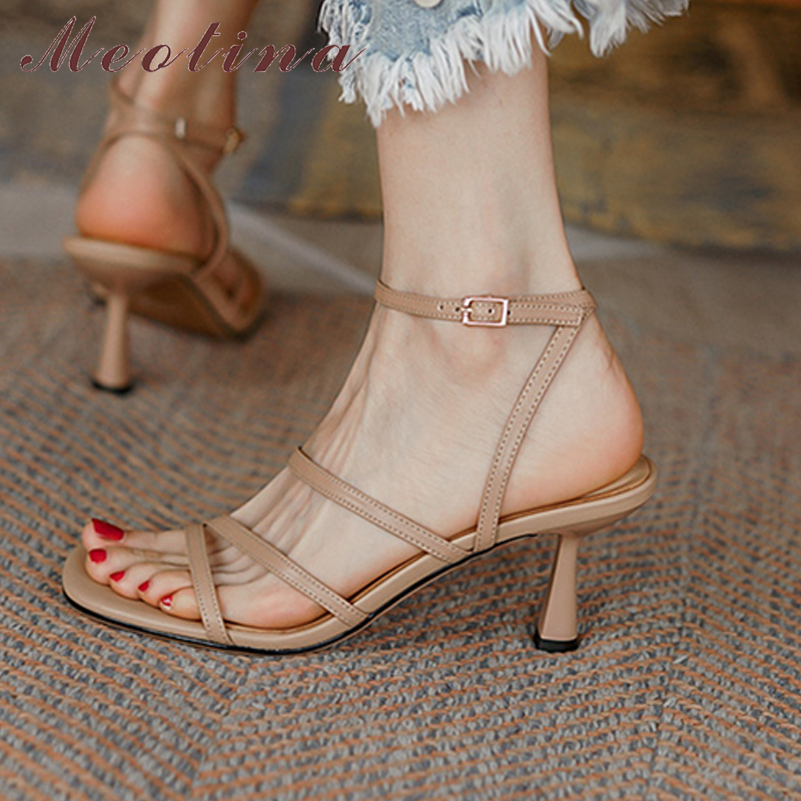 Meotina Sandals Women Shoes Sq - Casual Sandal Leather 리뷰 및 가격