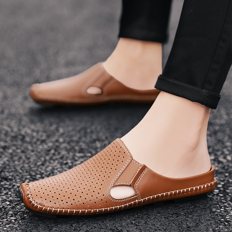 Half Slipper for Men Sandals 2 - Flip Flop Leather Men 리뷰 및 가격