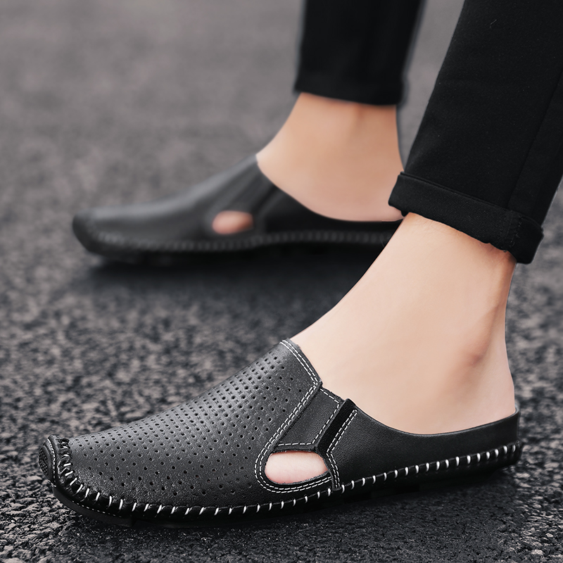 Half Slipper for Men Sandals 2 - Flip Flop Leather Men 리뷰 및 가격