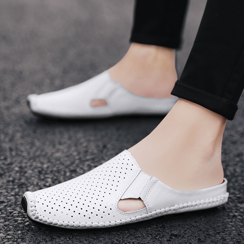 Half Slipper for Men Sandals 2 - Flip Flop Leather Men 리뷰 및 가격